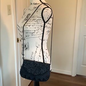 Cute Black Beaded Evening Bag/Clutch